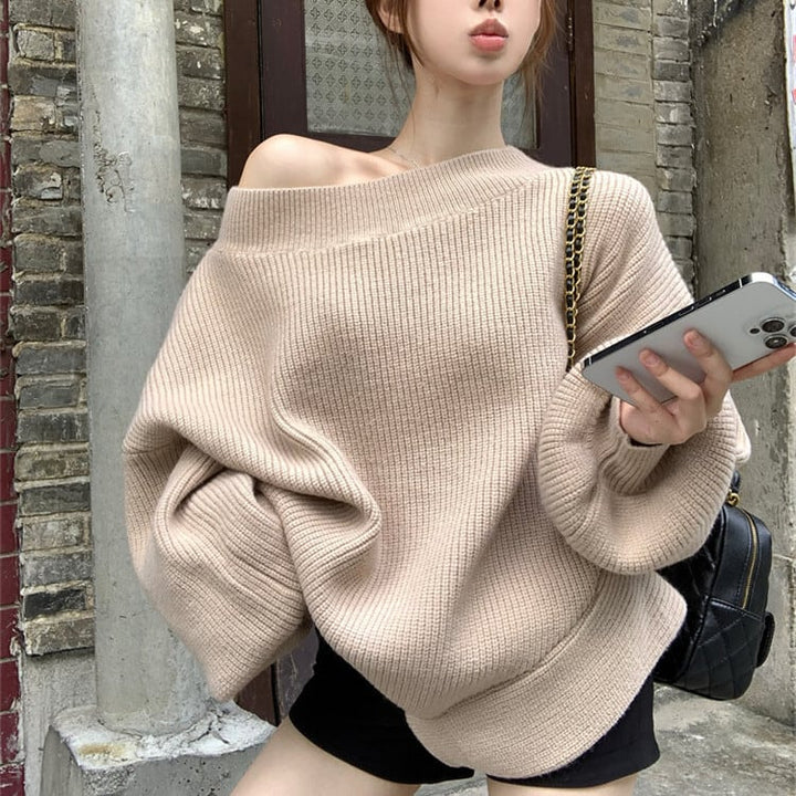 【tops】オフショルダーニットセーター　M27787