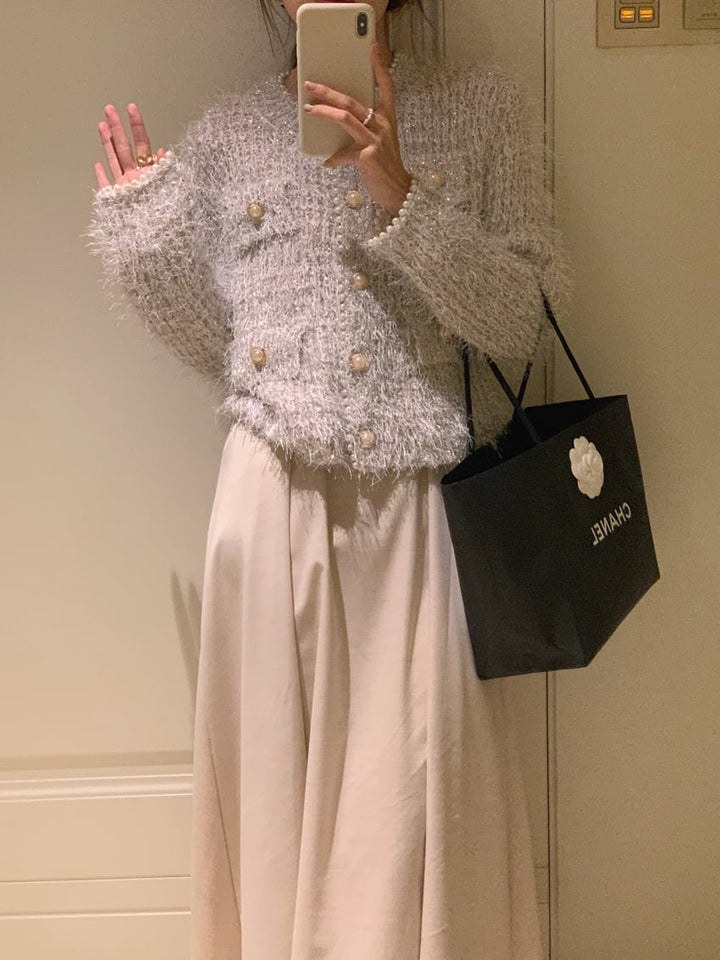 【outer】パールニットカーデ　M26667