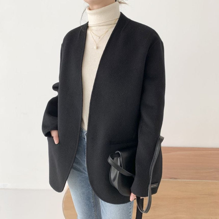 【outer】Vネックチェスターコート　M19078