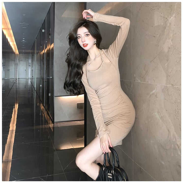 【dress】切り替えワンピース　M25335