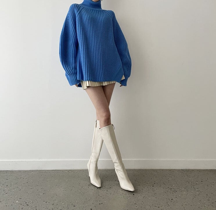 【tops】ハイネックニットセーター　M27577