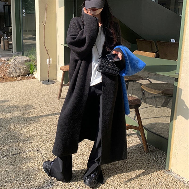 【outer】ロング丈ニットカーデ　M18409
