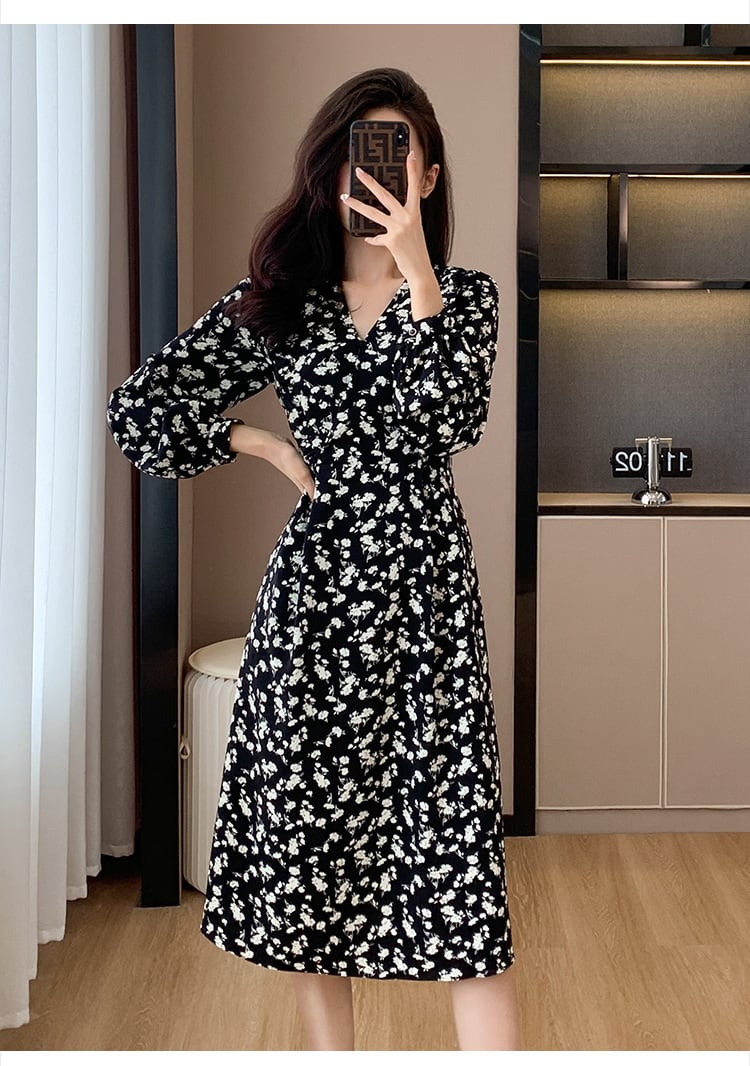 【dress】今季マストバイスウィート花柄ワンピース　M17301