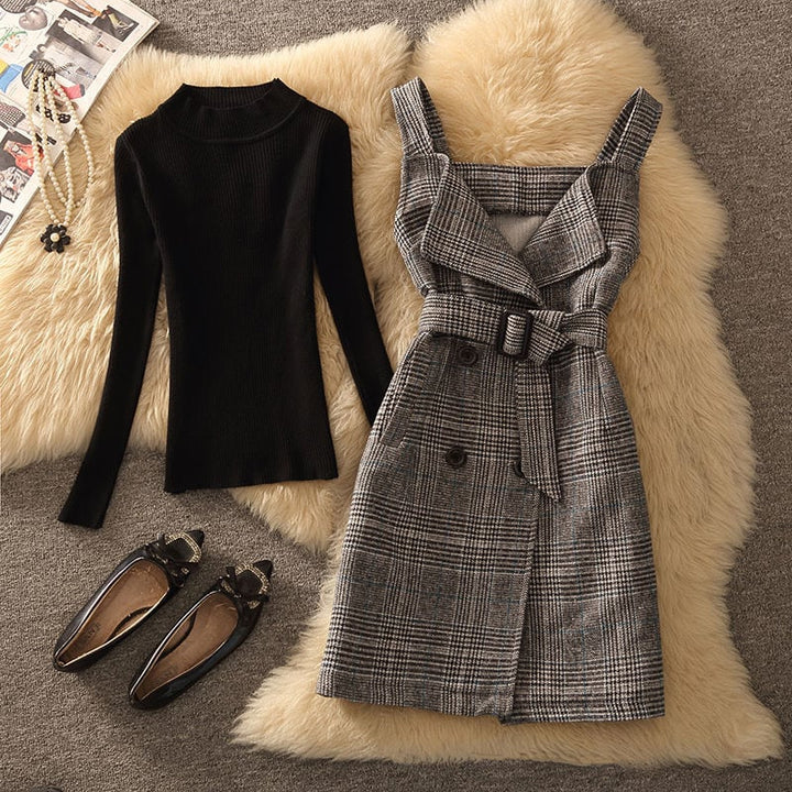 【dress】チェック柄キャミワンピース　N2257