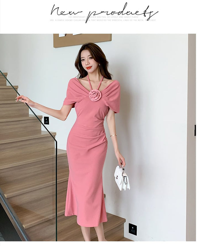 【dress】細身効果抜群♪エレガントデートワンピース　M17083