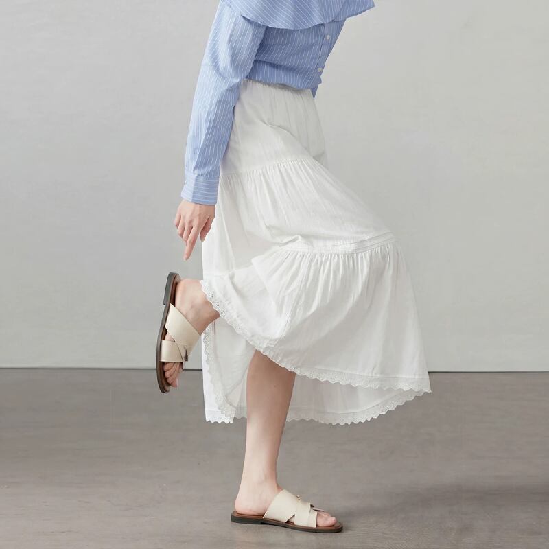 【bottoms】ロングスカート Q8238