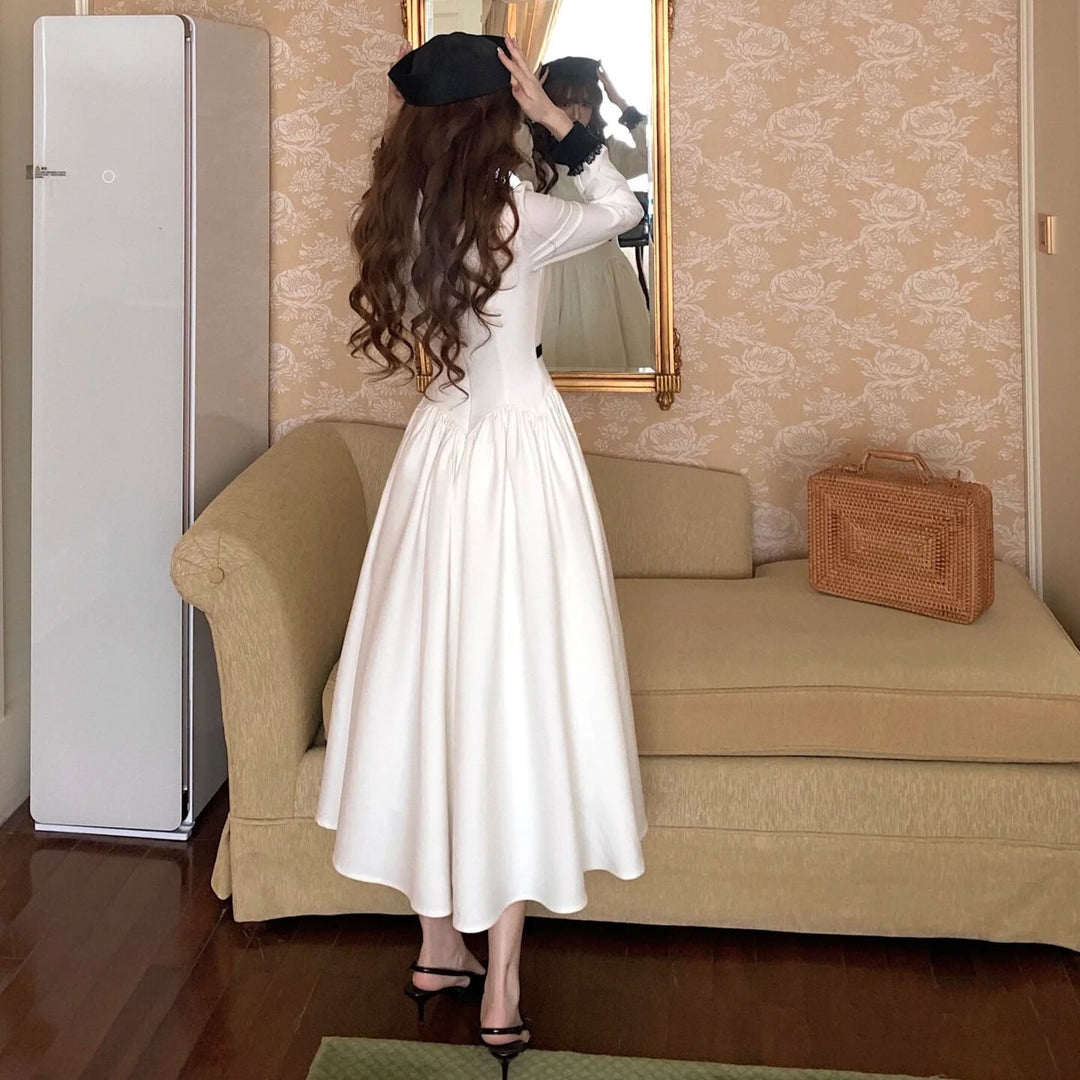 【dress】リボンベルトロングワンピース＆ミニワンピース　N3347