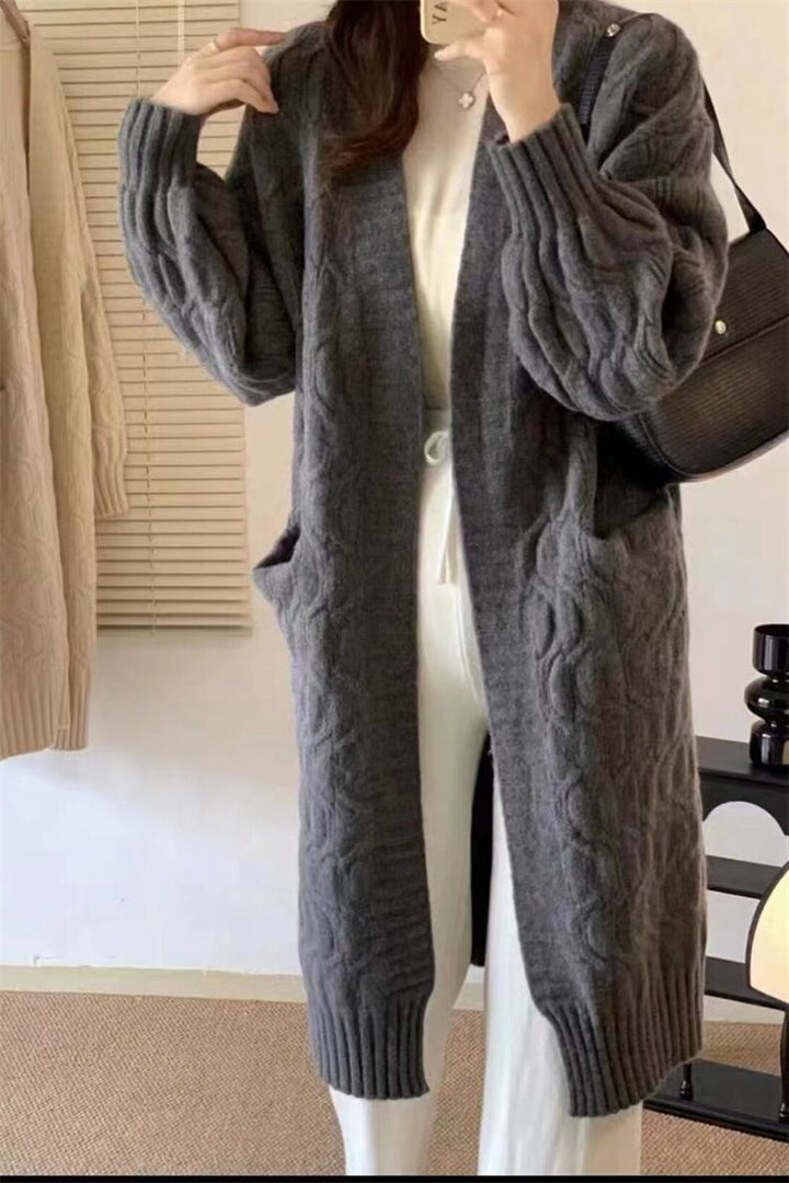 【outer】ロング丈ニットカーデ　M18445
