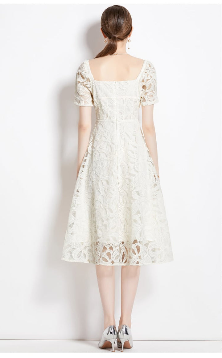 【dress】高級感 エレガントレースデートワンピース　M17141