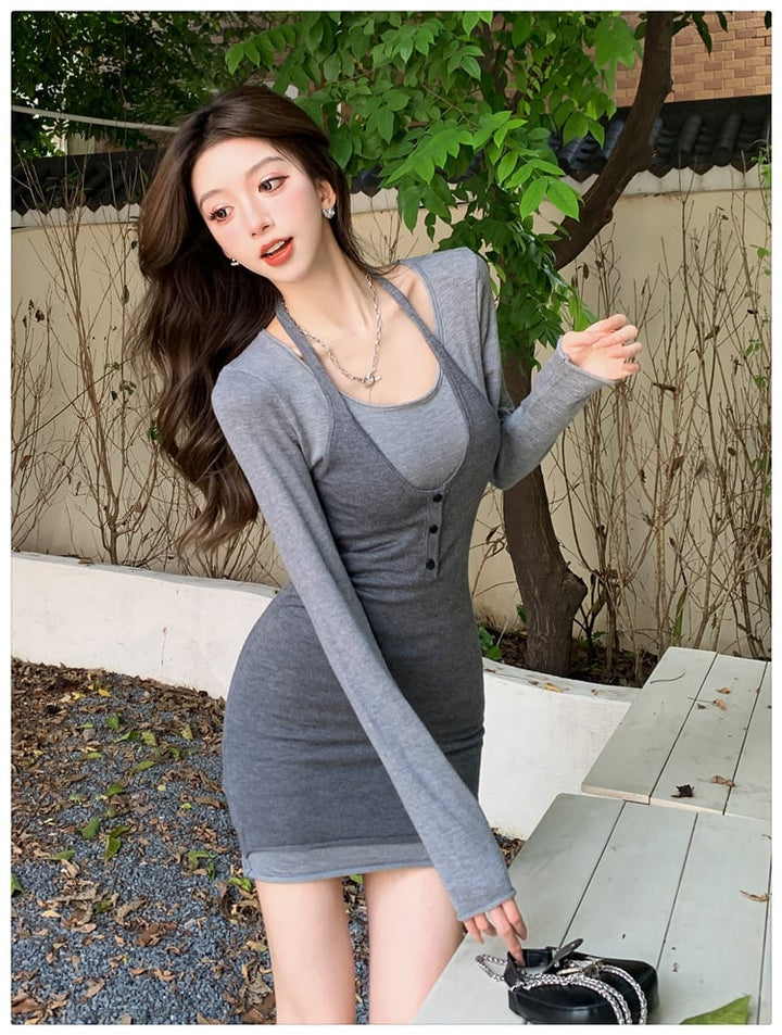 【dress】切り替えワンピース　M26584