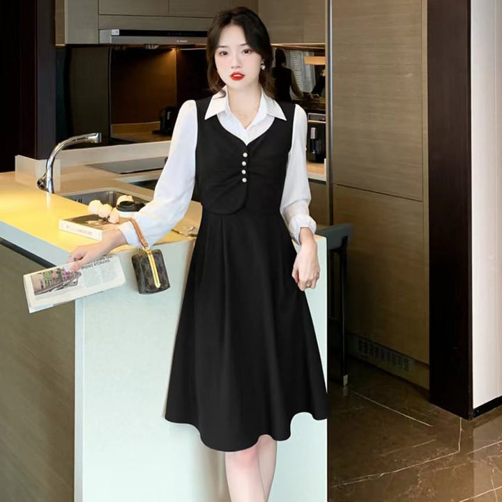 【dress】輝いて超人気 ! 切り替えデートワンピース　M17404
