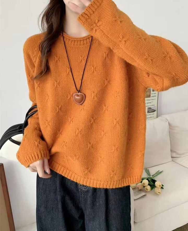 【tops】クルーネックニットセーター　M28609