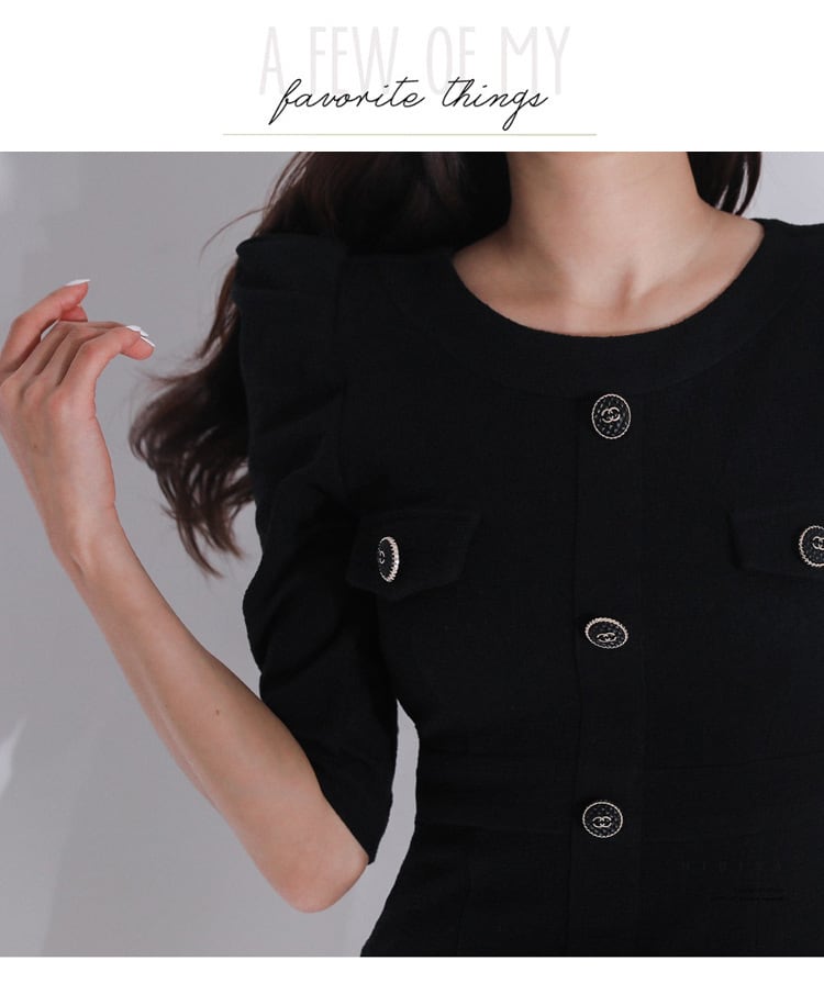 【dress】ボタンデザインデートワンピース　M26523