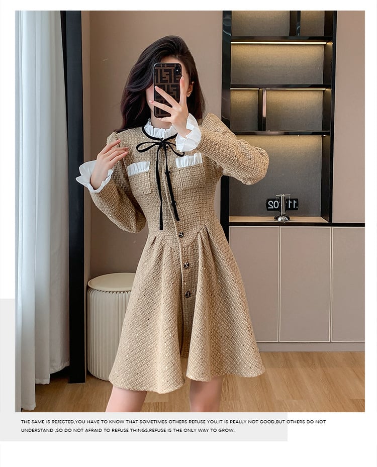 【dress】リボン付きデートワンピース　M18358