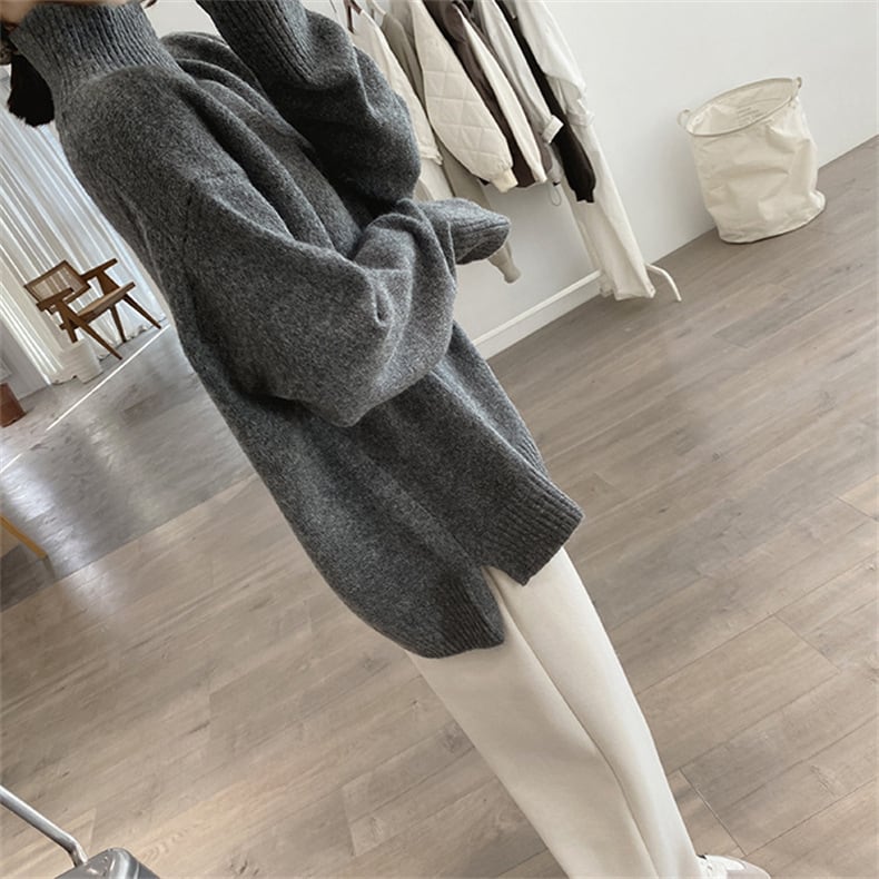 【tops】無地ニットセーター　M26775