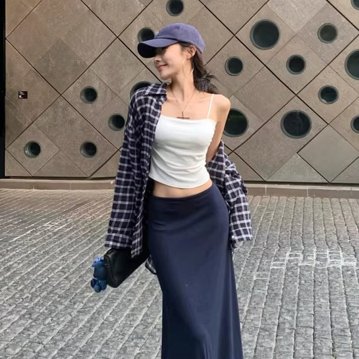 【tops】チェック柄シャツ Q8266