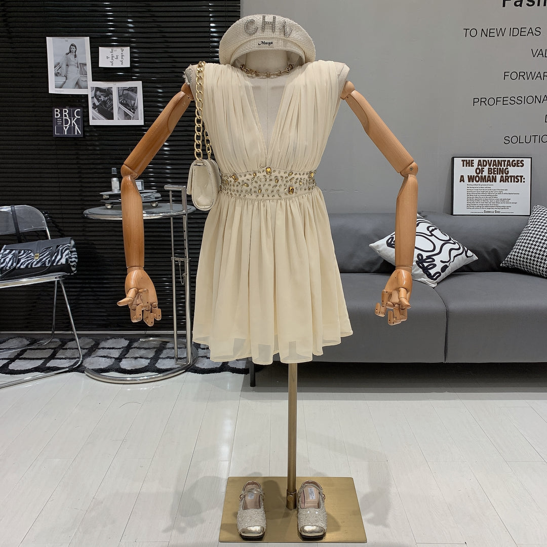 【dress】Vネックワンピース　M25011