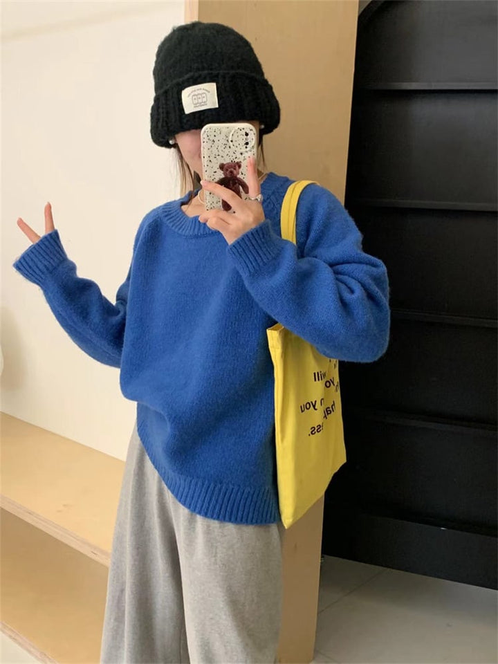 【tops】無地ニットセーター　M27252
