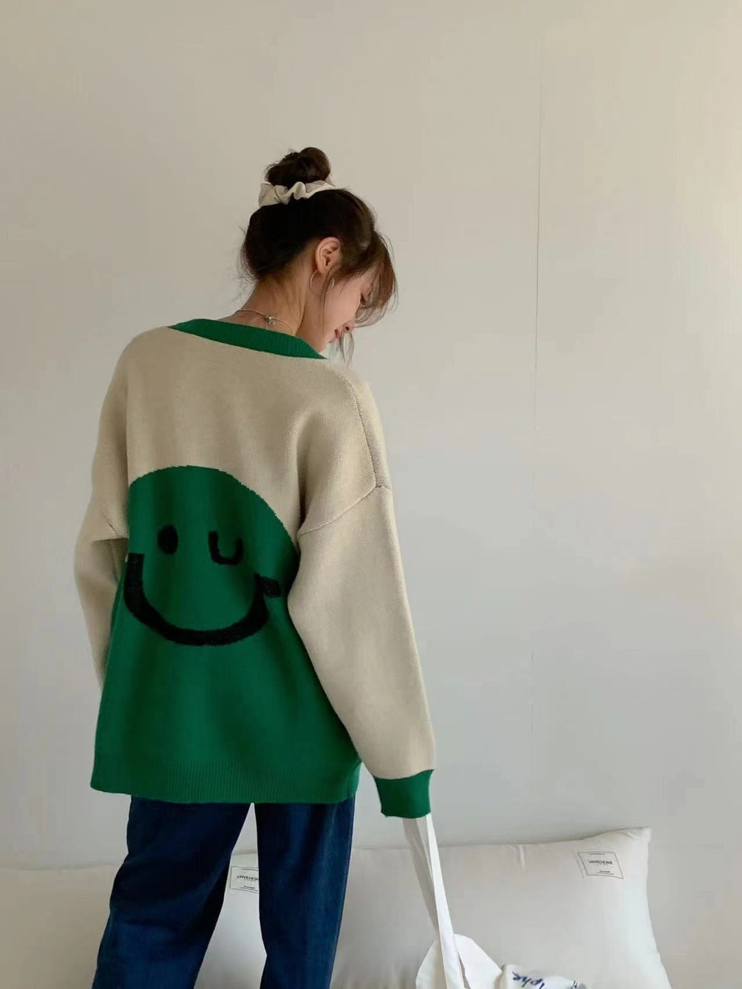 【outer】Vネックニットカーデ　M26299