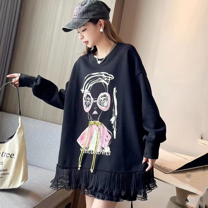 【tops】クルーネックドッキングパーカー　M18446