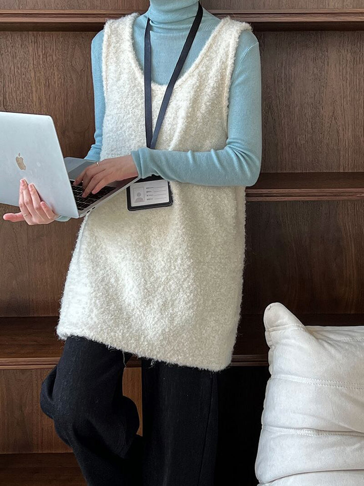 【dress】ノースリーブボアワンピース　N2888
