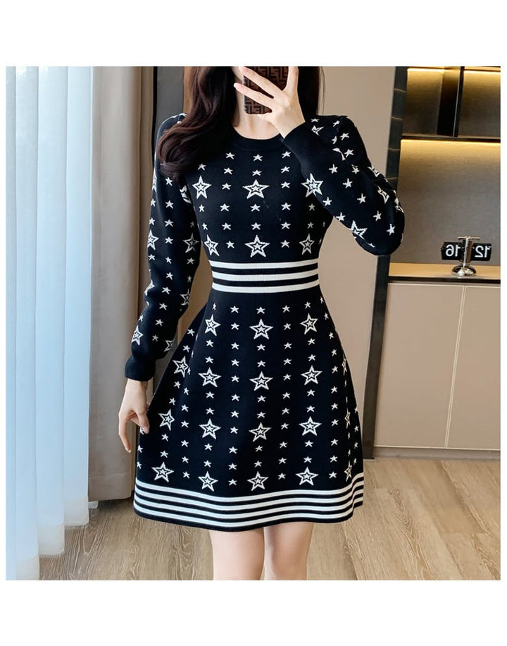 【dress】今季マストバイエレガントニットワンピース　M17470