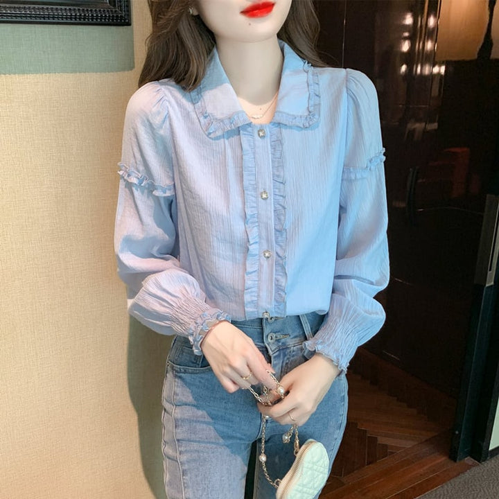 【tops】今季マストバイシャツトップス韓国系着心地良い　M17323