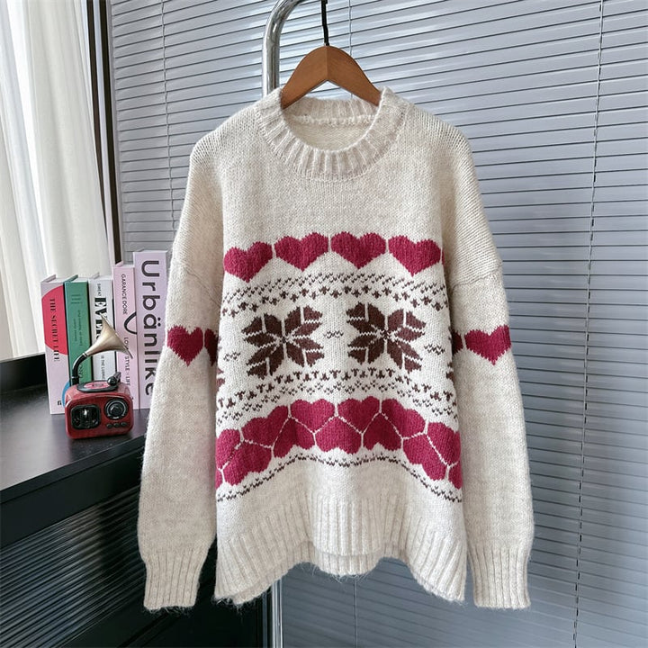 【tops】ジャカードニットセーター　M26883