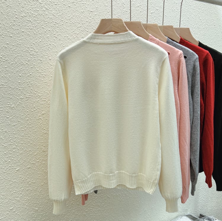 【outer】ボーダー柄デザインニットカーデ　M26815