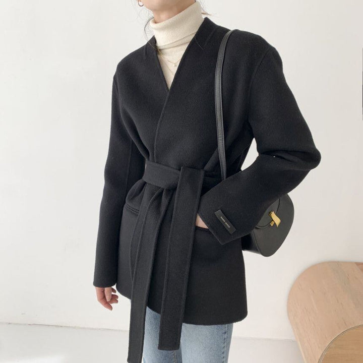 【outer】Vネックチェスターコート　M19078