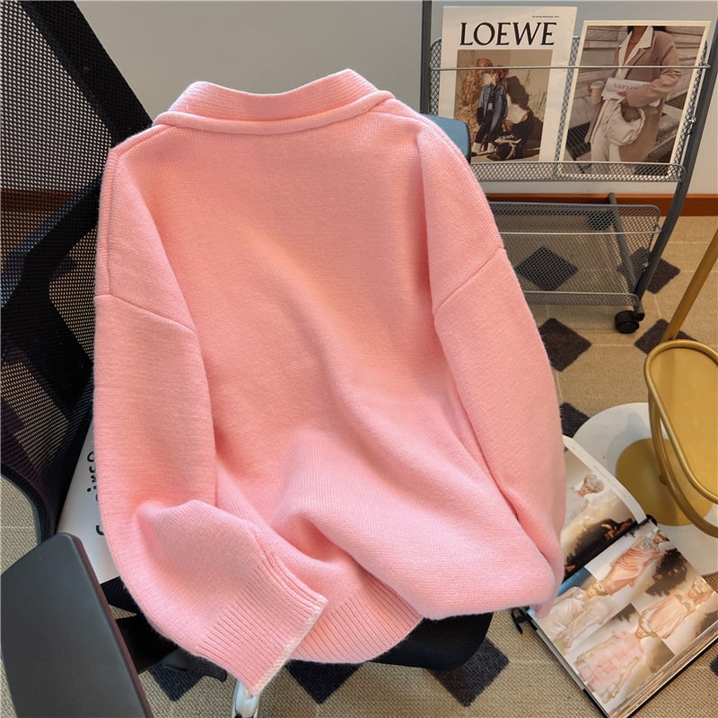 【outer】Vネックニットカーデ　M18388