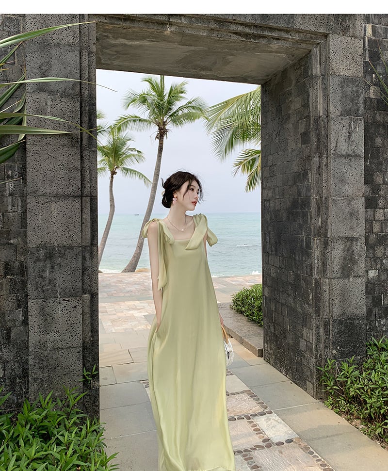 【dress】大人らしい エレガントキャミワンピースオシャレ　M17460
