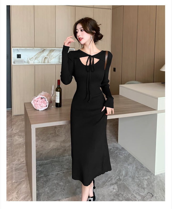 【dress】絶対流行ニットワンピース着心地良い　M17590
