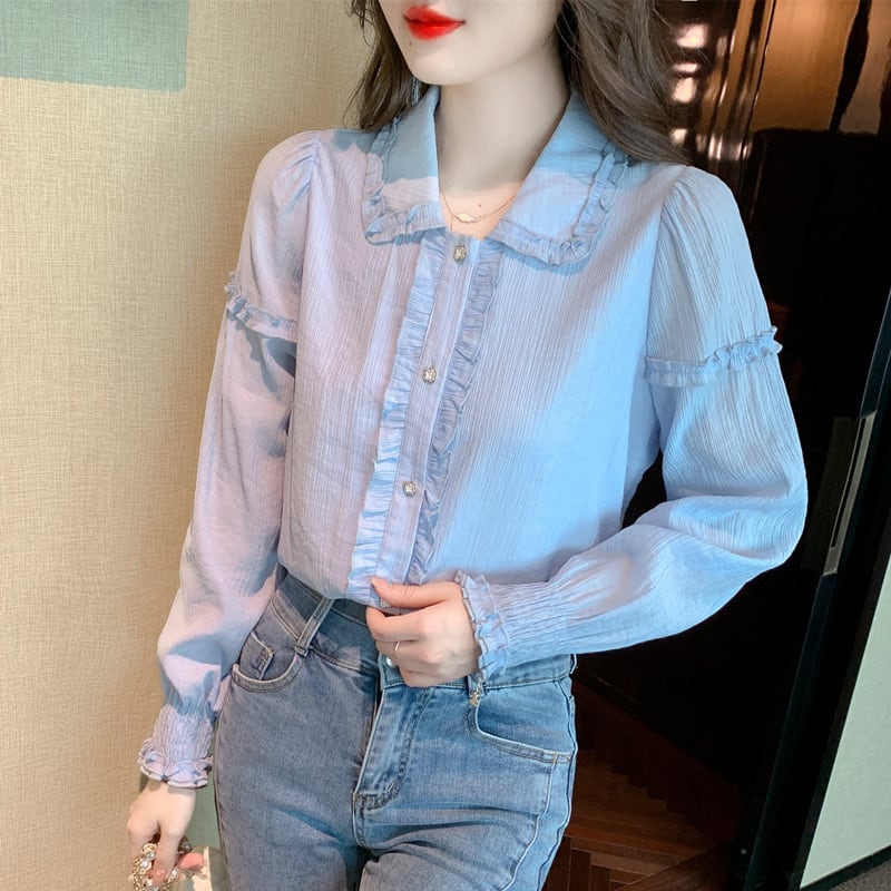 【tops】今季マストバイシャツトップス韓国系着心地良い　M17323