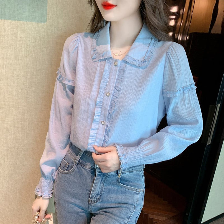 【tops】今季マストバイシャツトップス韓国系着心地良い　M17323
