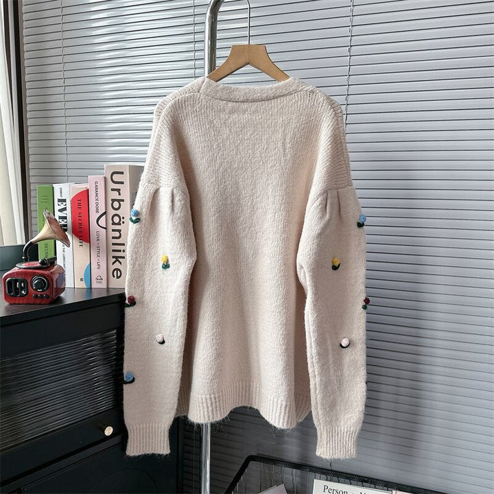 【outer】Vネックニットカーデ　M18550