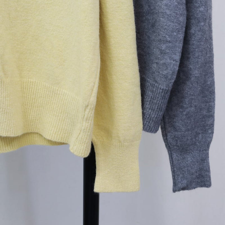 【outer】リボン付きニットカーデ　M27395