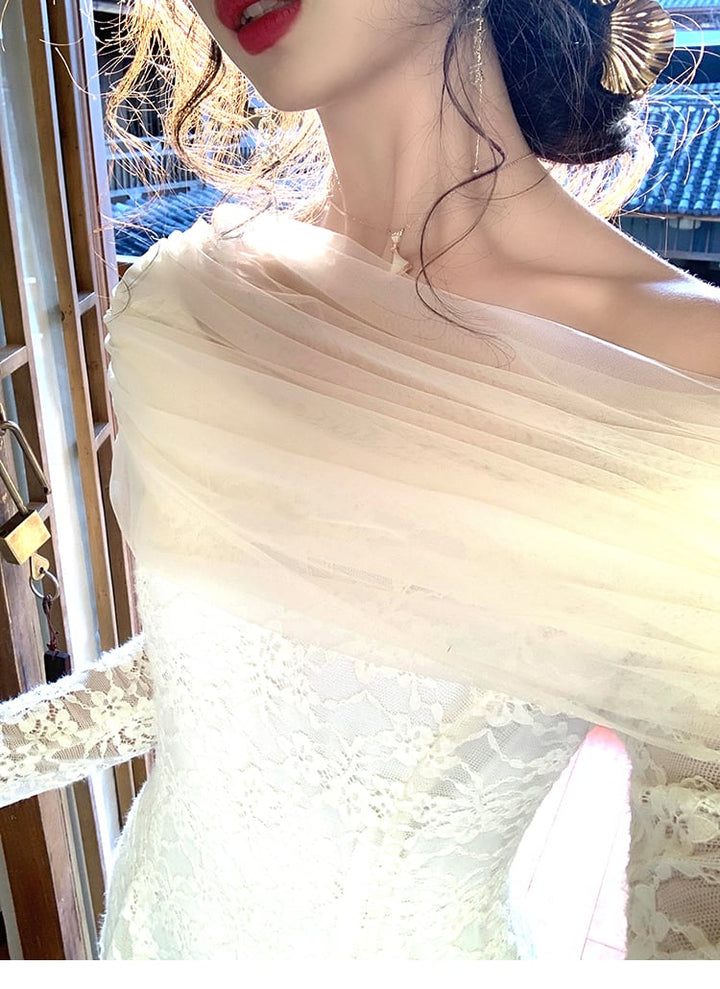 【dress】チュールドッキングレースワンピース　N3528