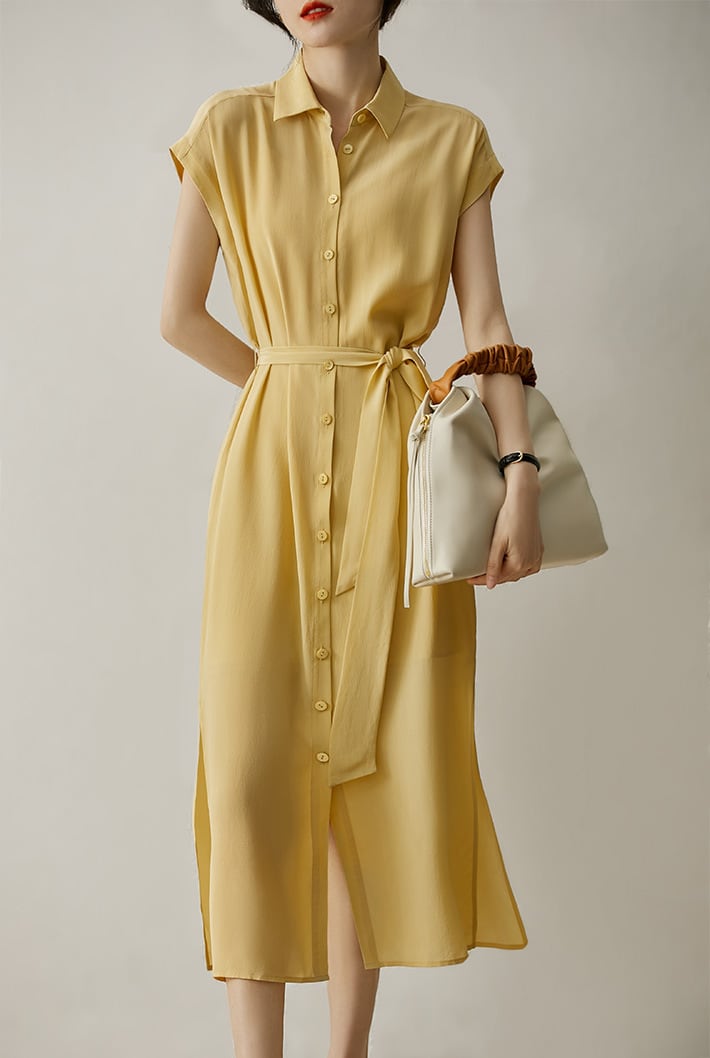 【dress】女子力アップエレガントシャツワンピース大活躍　M16857