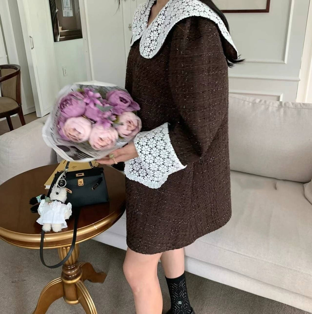 【dress】レース切り替ワンピース　M27097