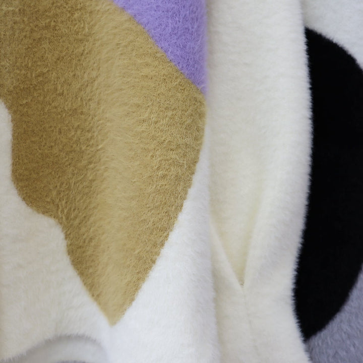 【outer】クルーネック配色ニットカーデ　M18313