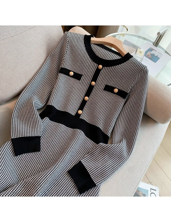 【dress】千鳥格子ワンピース　M25487