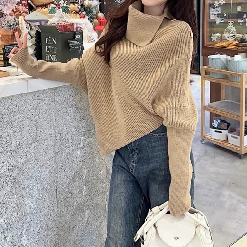【tops】イレギュラーニットセーター　M26477