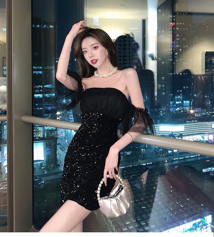 【dress】レディースファッションデートワンピース着瘦せ　M17353