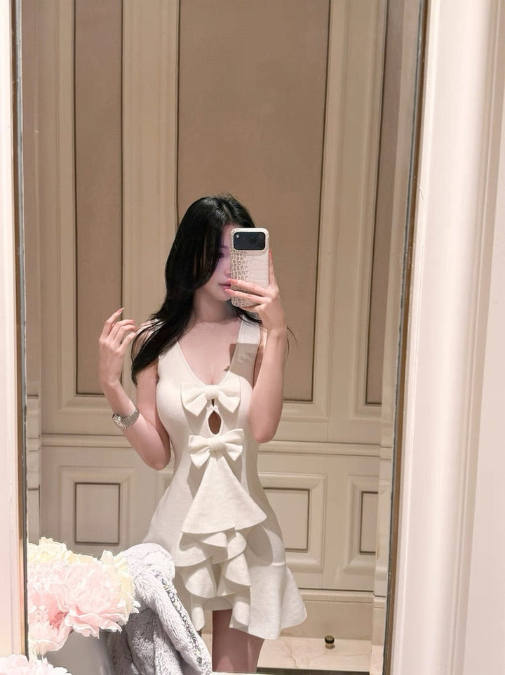 【dress】リボンミニワンピース　N3540