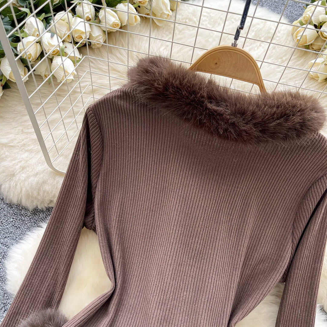 【tops】ファーニットトップス　N2777