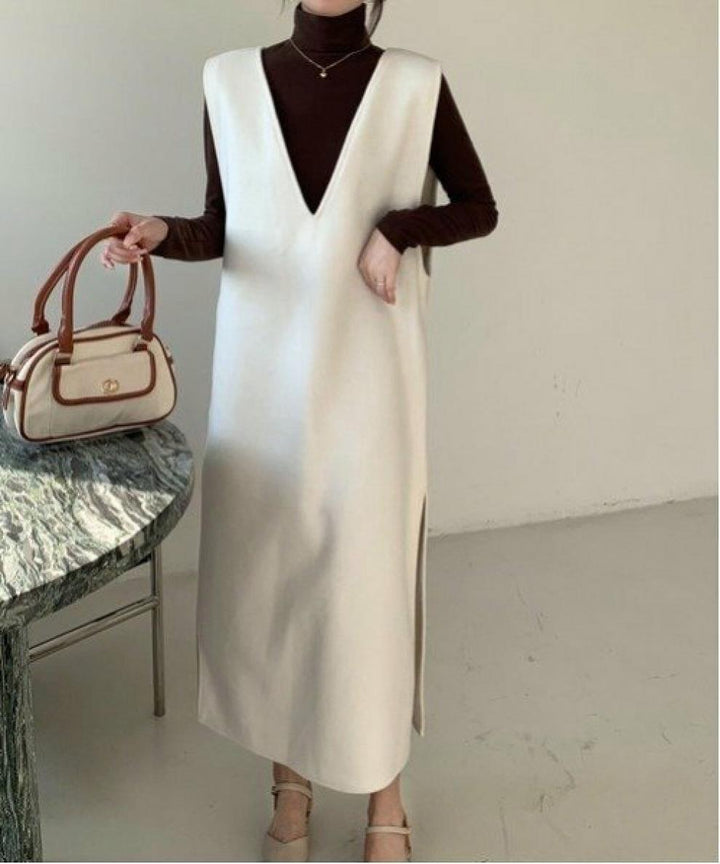 【dress】Vネックベストワンピース　M26527