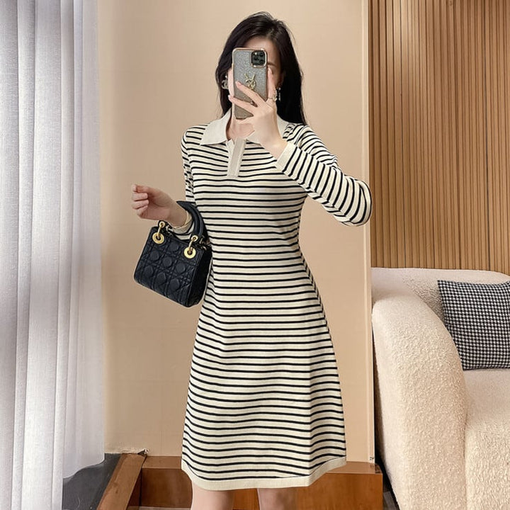 【dress】ボーダー柄ワンピース　M25481