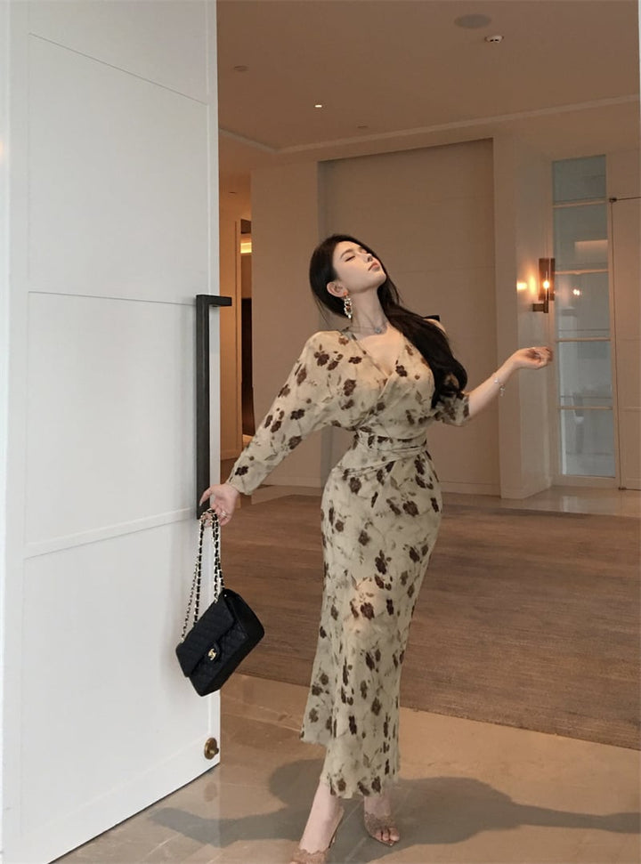 【dress】Vネックワンピース　M27994
