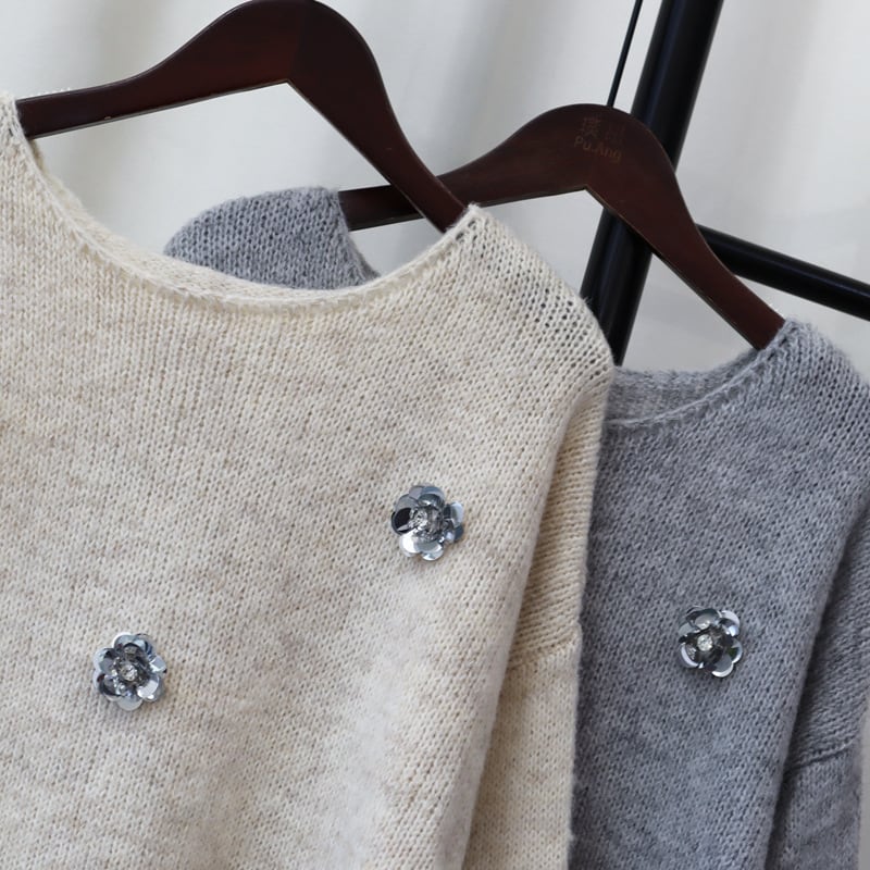 【tops】クルーネックニットセーター　M26723